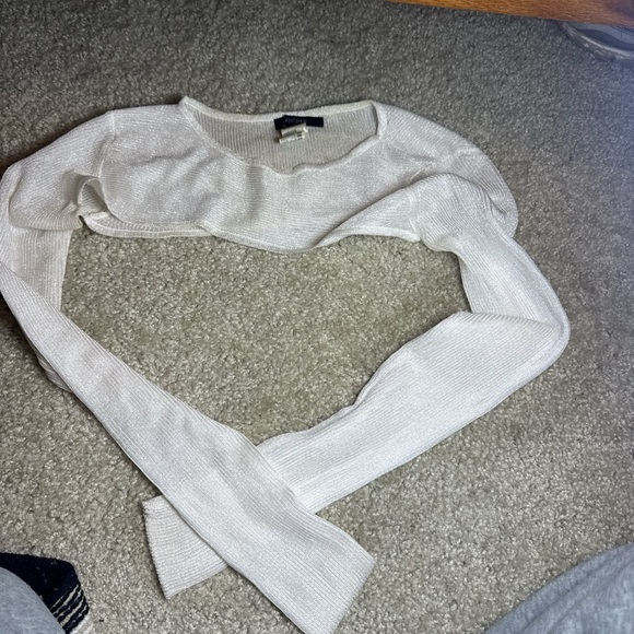 Forever 21 Metallic Silver Crop Top - Picture 1 of 1